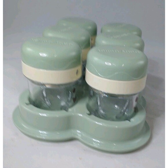 Magic Bullet Baby Bullet Blender 6 Storage Containers  Lids With Tray  Baby Food - Picture 6 of 14